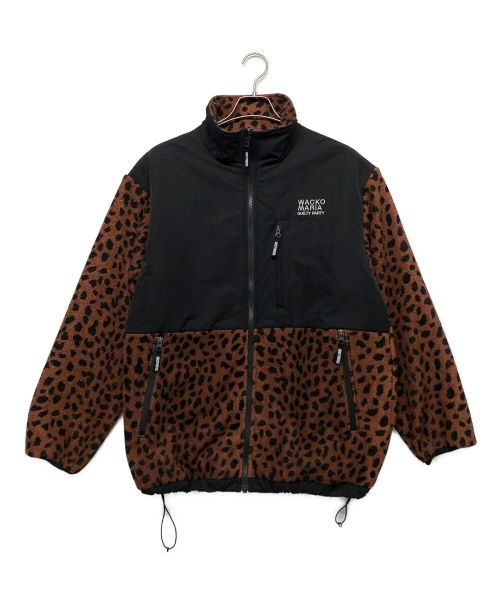 WACKO MARIA（ワコマリア）WACKO MARIA (ワコマリア) LEOPARD BOA FLEECE JACKET ブラック×ブラウン サイズ:Mの古着・服飾アイテム