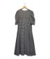 中古・古着 AMeLIE (アメリ) EDI GINGHAM CHECK 2WAY PUFF SLEEVE DRESS ブラック×ホワイト サイズ:S：6000円