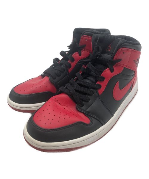 NIKE（ナイキ）NIKE (ナイキ) AIR JORDAN1MID ブラック×レッド サイズ:28.5の古着・服飾アイテム