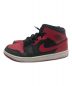 NIKE (ナイキ) AIR JORDAN1MID ブラック×レッド サイズ:28.5：8800円