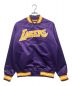 MITCHELL & NESS（ミッチェルアンドネス）の古着「LIGHWEIGHT SATIN JACKET」｜パープル