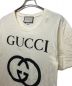 中古・古着 GUCCI (グッチ) インターロッキングコットンオーバーサイズTシャツ ベージュ サイズ:S：17800円