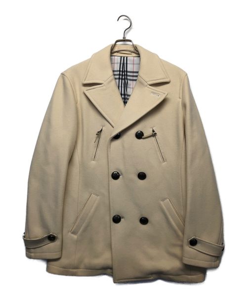 BURBERRY BLUE LABEL（バーバリーブルーレーベル）BURBERRY BLUE LABEL (バーバリーブルーレーベル) ウールコート ホワイト サイズ:Lの古着・服飾アイテム