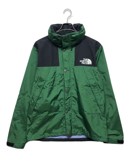 THE NORTH FACE（ザ ノース フェイス）THE NORTH FACE (ザ ノース フェイス) MOUNTAIN RAINTEX JACKET ブラック×グリーン サイズ:XLの古着・服飾アイテム