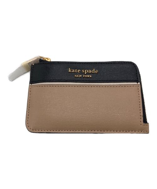 Kate Spade（ケイトスペード）Kate Spade (ケイトスペード) カードケース ブラック×ベージュの古着・服飾アイテム