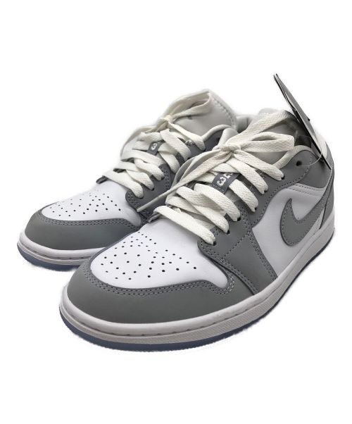 NIKE（ナイキ）NIKE (ナイキ) WMNS Air Jordan 1 Low ホワイト×グレー サイズ:24cmの古着・服飾アイテム