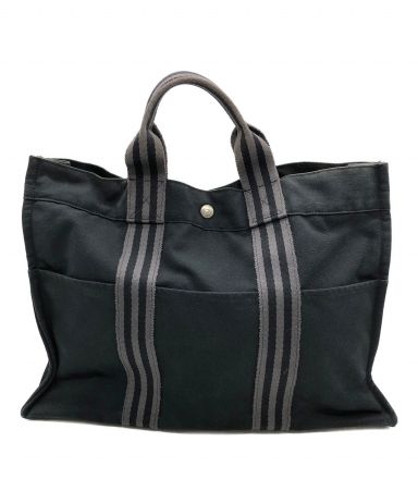 【中古・古着通販】HERMES (エルメス) トートバッグ ブラック 