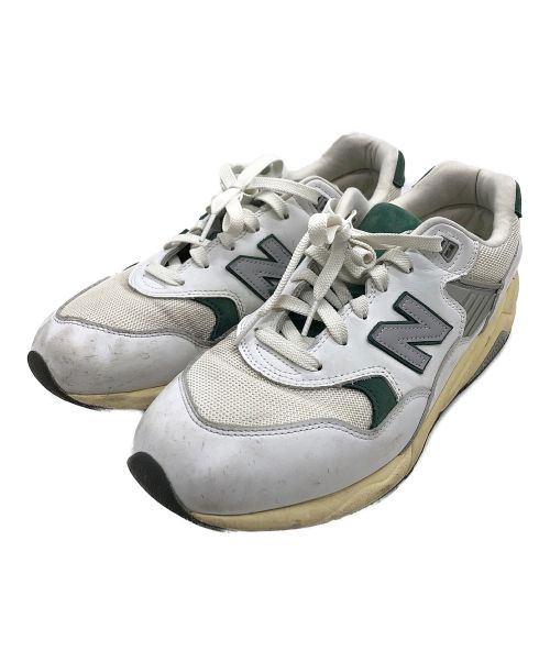 NEW BALANCE（ニューバランス）NEW BALANCE (ニューバランス) スニーカー ホワイト×グリーン サイズ:29cmの古着・服飾アイテム