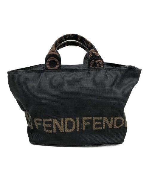 FENDI（フェンディ）FENDI (フェンディ) ハンドバッグ ブラック×ブラウンの古着・服飾アイテム