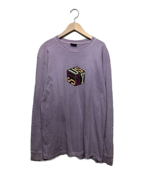 stussy（ステューシー）stussy (ステューシー) カットソー パープル サイズ:Mの古着・服飾アイテム