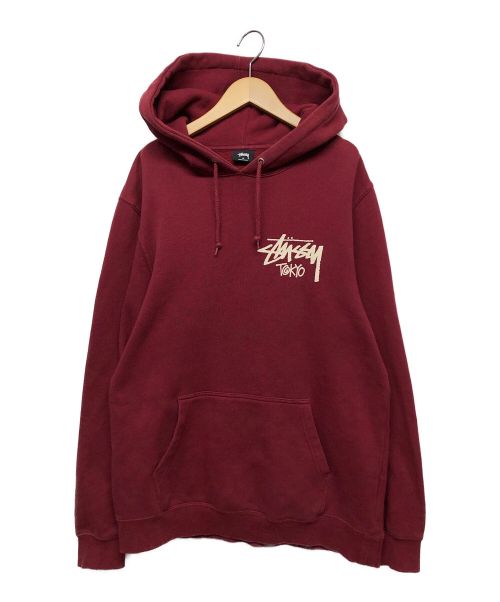 stussy（ステューシー）stussy (ステューシー) プルオーバーパーカー バーガンディー サイズ:Lの古着・服飾アイテム