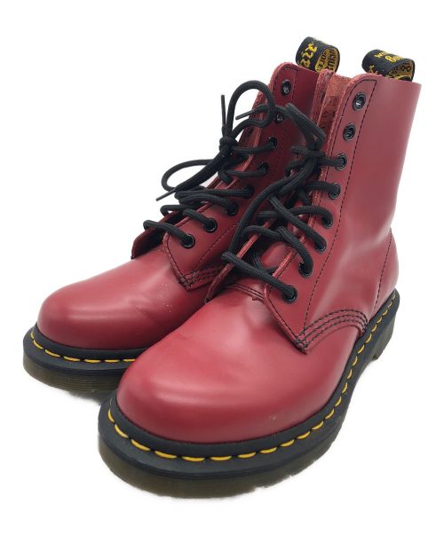 Dr.Martens（ドクターマーチン）Dr.Martens (ドクターマーチン) 8ホールブーツ レッド サイズ:23.5cmの古着・服飾アイテム