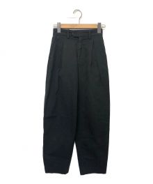 TODAYFUL（トゥデイフル）の古着「バルーンデニムパンツ Cotton Boxtuck Pants 12310720」｜ブラック