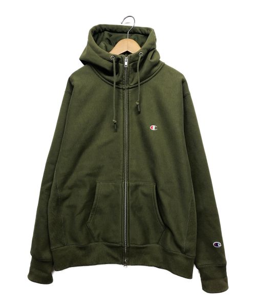 Champion（チャンピオン）Champion (チャンピオン) ジップパーカー オリーブ サイズ:XLの古着・服飾アイテム