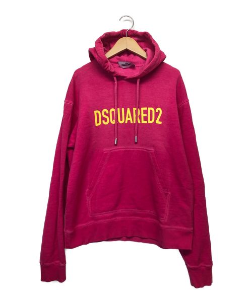 DSQUARED2（ディースクエアード）DSQUARED2 (ディースクエアード) プルオーバーロゴフーディ ショッキングピンク サイズ:XXSの古着・服飾アイテム