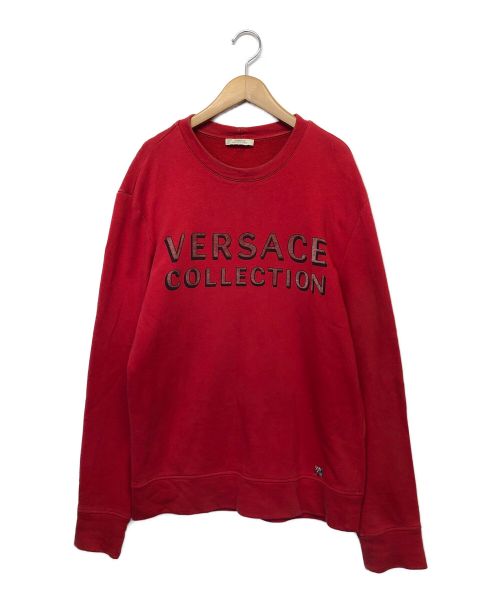 VERSACE COLLECTION（ヴェルサーチ コレクション）VERSACE COLLECTION (ヴェルサーチ コレクション) クルーネックスウェット レッド サイズ:Sの古着・服飾アイテム