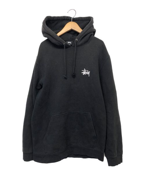 stussy（ステューシー）stussy (ステューシー) プルオーバーパーカー ブラック サイズ:Lの古着・服飾アイテム