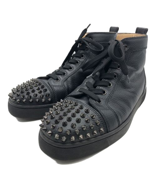 Christian Louboutin（クリスチャン・ルブタン）Christian Louboutin (クリスチャン・ルブタン) ハイカットスニーカー ブラック サイズ:25.5cmの古着・服飾アイテム