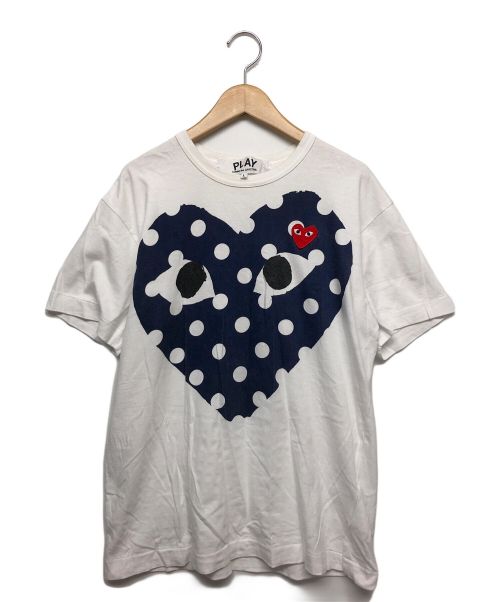 PLAY COMME des GARCONS（プレイ コムデギャルソン）PLAY COMME des GARCONS (プレイ コムデギャルソン) Tシャツ ホワイト サイズ:Lの古着・服飾アイテム