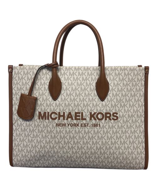 MICHAEL KORS（マイケルコース）MICHAEL KORS (マイケルコース) 2WAYバッグ ベージュの古着・服飾アイテム