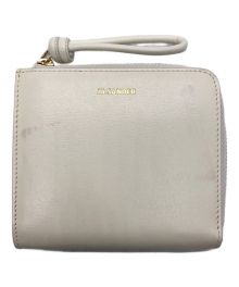 JIL SANDER（ジルサンダー）の古着「CREDIT CARD PURSE GIROL字ファスナー財布」｜アイボリー