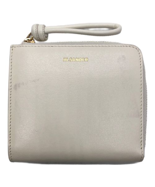 JIL SANDER（ジルサンダー）JIL SANDER (ジルサンダー) CREDIT CARD PURSE GIROL字ファスナー財布 アイボリーの古着・服飾アイテム