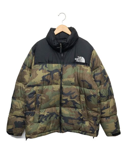 THE NORTH FACE（ザ ノース フェイス）THE NORTH FACE (ザ ノース フェイス) ノベルティーヌプシダウンジャケット グリーン×ブラック サイズ:Lの古着・服飾アイテム