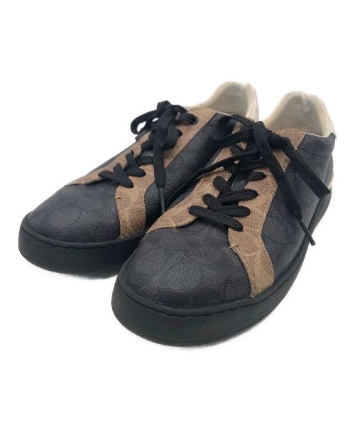 COACH（コーチ）COACH (コーチ) Lowline Low Top Sneaker ブラック×ブラウン サイズ:25.5cmの古着・服飾アイテム