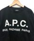 A.P.C. (アーペーセー) 半袖Tシャツ ブラック サイズ:L：7000円