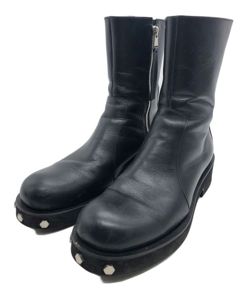 OUAT（オーユーエーティー）OUAT (オーユーエーティー) OUAT ASTRO ZIP BOOTS ブラック サイズ:25.5cmの古着・服飾アイテム