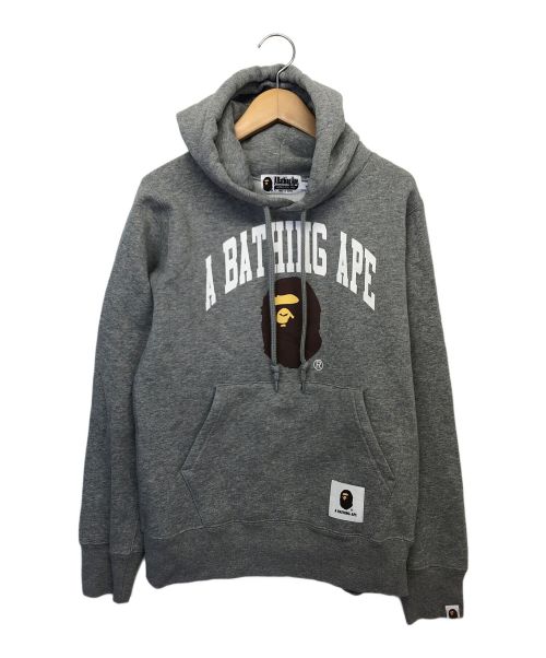 A BATHING APE（アベイシングエイプ）A BATHING APE (アベイシングエイプ) プルオーバーパーカー グレー サイズ:Sの古着・服飾アイテム