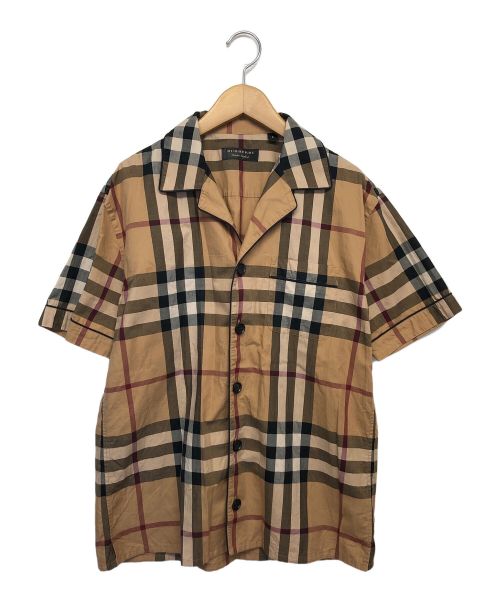 BURBERRY（バーバリー）BURBERRY (バーバリー) オープンカラーシャツ ブラウン サイズ:Sの古着・服飾アイテム