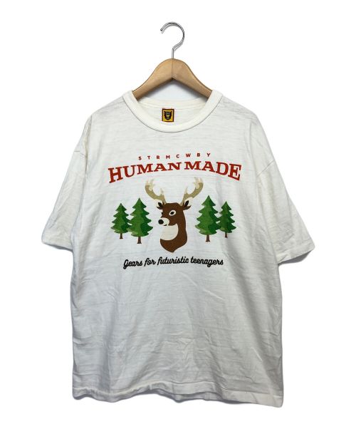 HUMAN MADE（ヒューマンメイド）HUMAN MADE (ヒューマンメイド) 半袖カットソー ホワイト サイズ:Lの古着・服飾アイテム