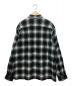 中古・古着 SUPREME (シュプリーム) SHADOW PLAID FLANNNEL ZIPUP SHIRT ブラック×グレー サイズ:L：28000円