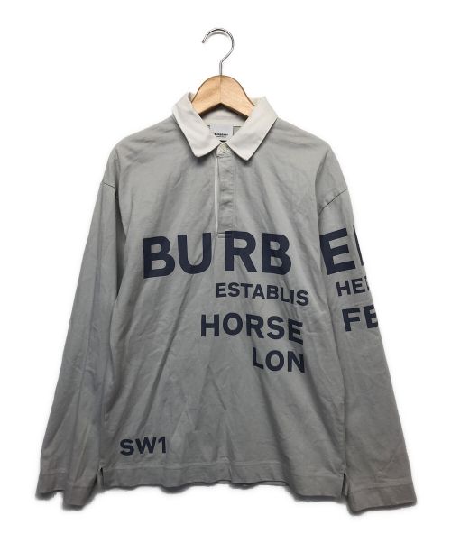 BURBERRY LONDON（バーバリーロンドン）BURBERRY LONDON (バーバリーロンドン) ポロシャツ ホワイト×ブルー サイズ:14Y164cmの古着・服飾アイテム