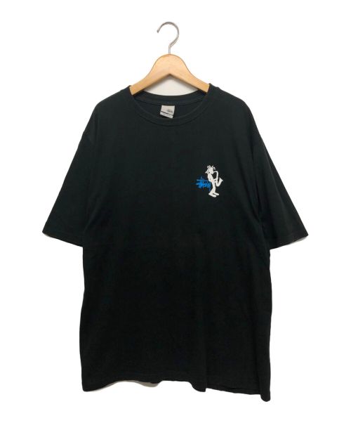 stussy（ステューシー）stussy (ステューシー) 00's Tシャツ ブラック×ブルー サイズ:Lの古着・服飾アイテム