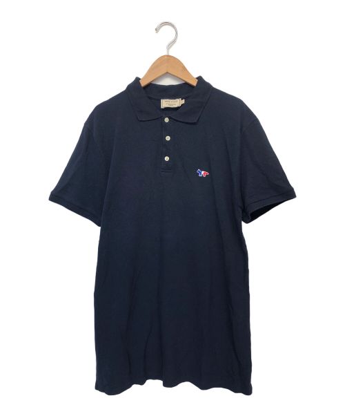 maison kitsune（メゾンキツネ）MAISON KITSUNE (メゾンキツネ) ポロシャツ ネイビー サイズ:Lの古着・服飾アイテム