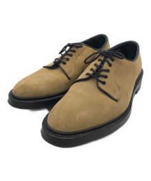 Tricker's（トリッカーズ）の古着「スウェードプレーントゥシューズ」｜ブラック×ベージュ