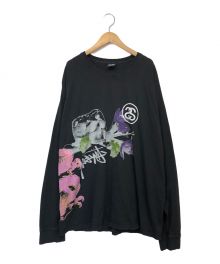 stussy（ステューシー）の古着「長袖Tシャツ」｜ブラック×パープル