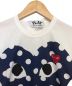 PLAY COMME des GARCONS (プレイ コムデギャルソン) プリントTシャツ ホワイト×ネイビー サイズ:M：7000円