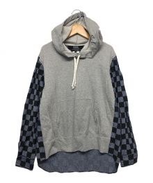 COMME des GARCONS HOMME PLUS（コムデギャルソンオムプリュス）の古着「切替パーカー」｜グレー