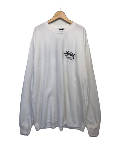 stussy（ステューシー）stussy (ステューシー) 長袖カットソー ホワイト サイズ:XLの古着・服飾アイテム