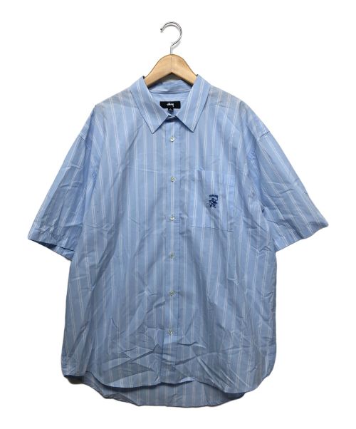 stussy（ステューシー）stussy (ステューシー) 半袖シャツ ブルー サイズ:Lの古着・服飾アイテム