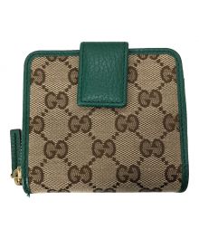 GUCCI（グッチ）の古着「2つ折り財布」｜グリーン×ベージュ