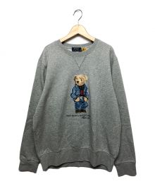 POLO RALPH LAUREN（ポロ・ラルフローレン）の古着「プリントスウェット」｜ライトグレー