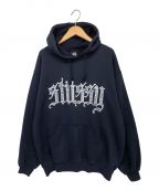 stussyステューシー）の古着「プリントパーカー」｜ネイビー