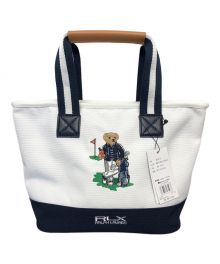 RLX RALPH LAUREN（アールエルエックスラルフローレン）の古着「ハンドバッグ」｜ホワイト×ネイビー