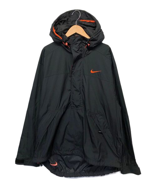 NIKE ACG（ナイキエージーシー）NIKE ACG (ナイキエージーシー) アノラックパーカー ブラック×オレンジ サイズ:Lの古着・服飾アイテム