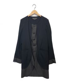 COMME des GARCONS HOMME PLUS（コムデギャルソンオムプリュス）の古着「ノーカラーコート」｜ブラック