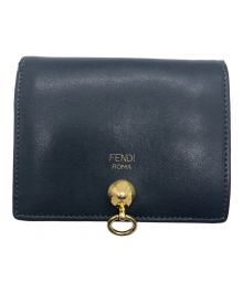 FENDI（フェンディ）の古着「2つ折り財布」｜ネイビー×ベージュ